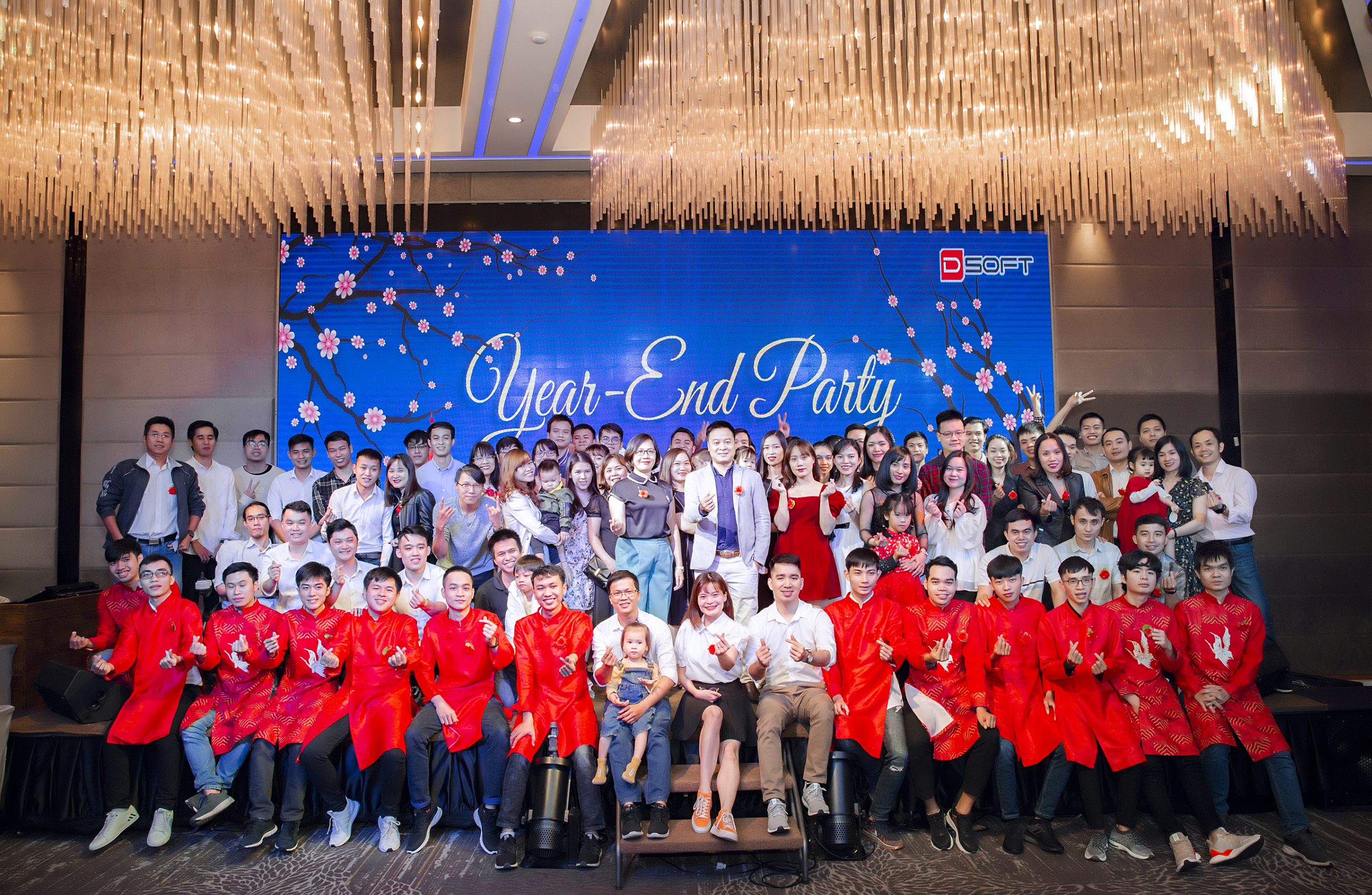 D-softers burning at the night of Year-End Party 2020